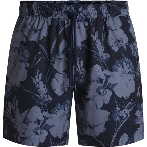 Short de bain avec imprimé à fleurs et rayures latérales - Boss - Modalova