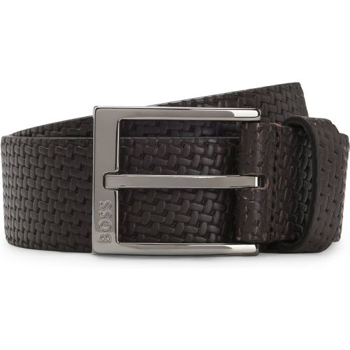 Ceinture en cuir effet tressé - Boss - Modalova