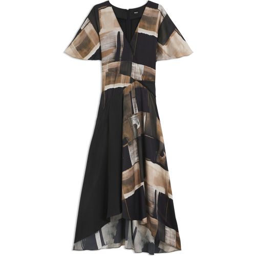 Robe en soie à imprimé moderne - Boss - Modalova