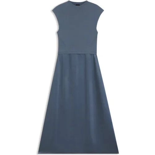 Robe en maille avec jupe en satin - Boss - Modalova