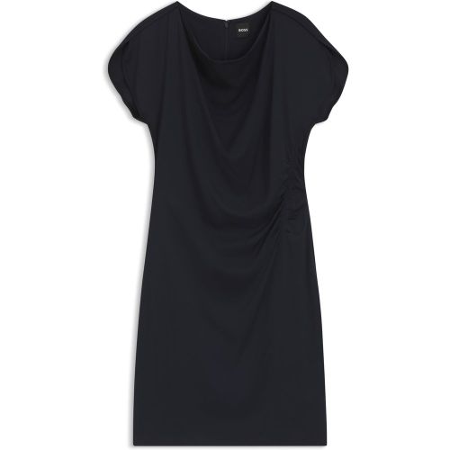 Robe à encolure drapée et détails froncés - Boss - Modalova