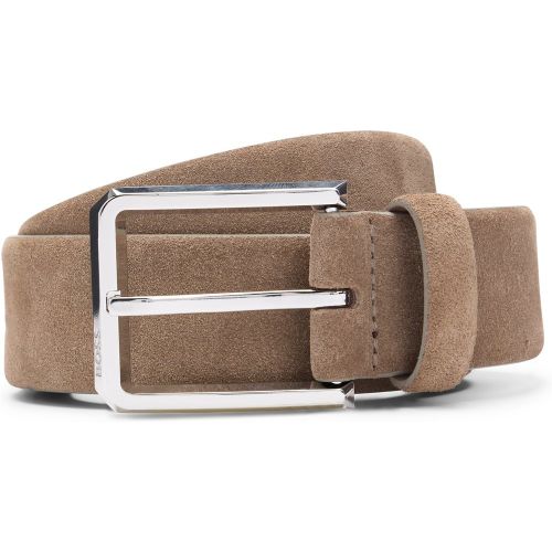 Ceinture en cuir suédé avec boucle lisse à ardillon - Boss - Modalova