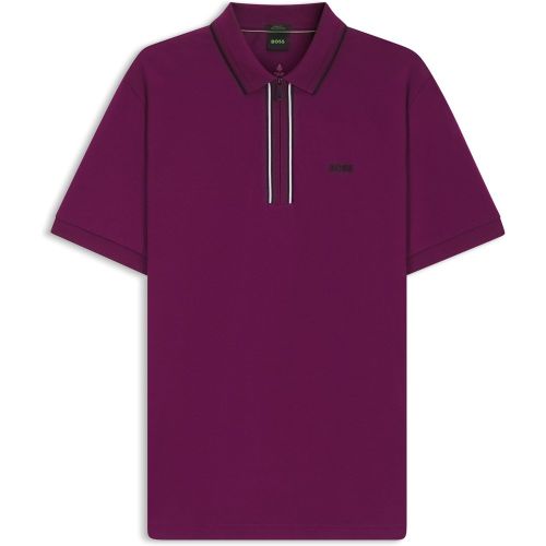 Polo Slim en coton stretch à séchage rapide - Boss - Modalova