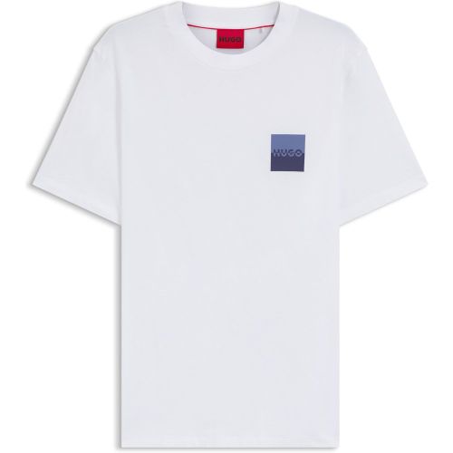 T-shirt en jersey de coton à logo imprimé revisité - HUGO - Modalova