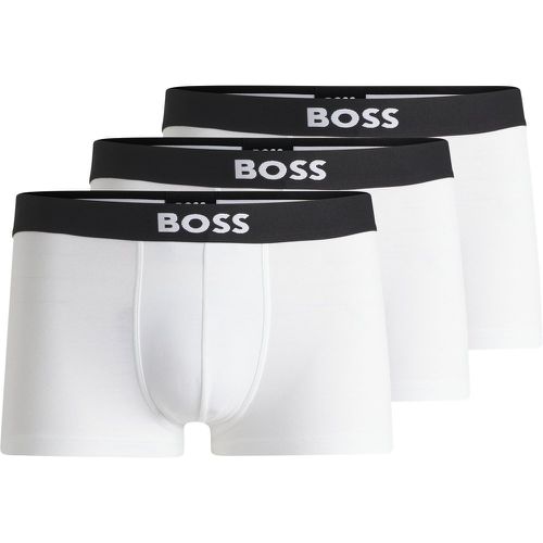 Lot de trois boxers courts en coton stretch avec logo à la taille - Boss - Modalova