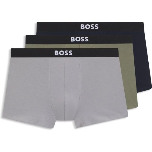 Lot de trois boxers courts en coton stretch - Boss - Modalova