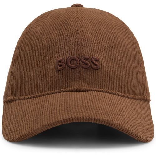 Casquette en velours côtelé à logo brodé - Boss - Modalova