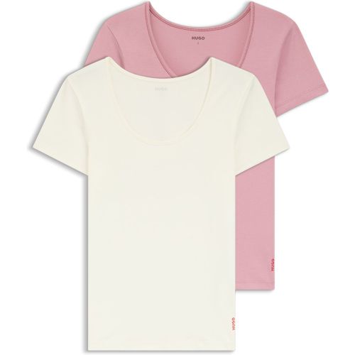 Lot de deux t-shirts en coton stretch - HUGO - Modalova