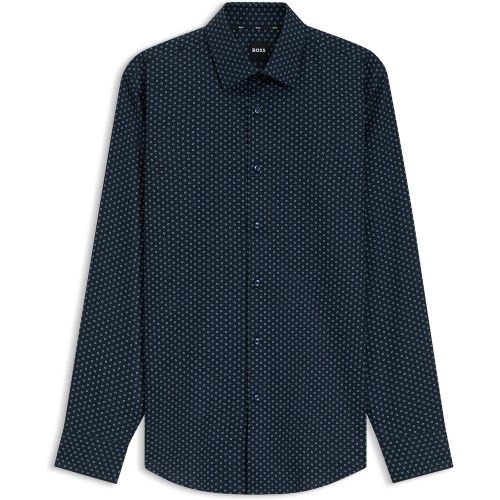 Chemise Slim en coton Oxford stretch imprimé - Boss - Modalova