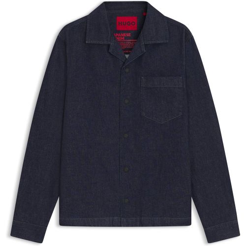 Surchemise Oversize en denim rigide japonais - HUGO - Modalova