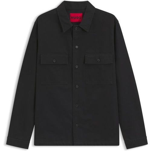 Chemise Oversize en gabardine de coton avec poches poitrines - HUGO - Modalova
