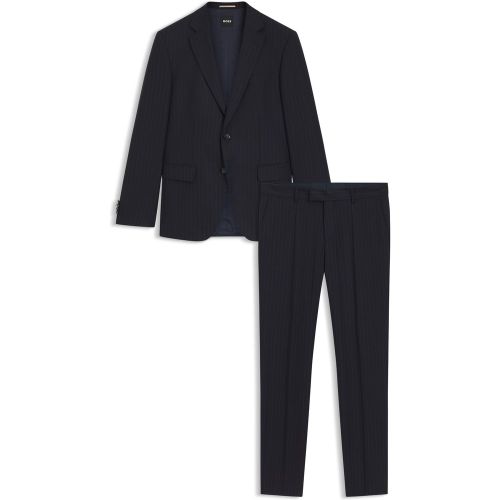 Costume Slim en laine vierge à rayures - Boss - Modalova