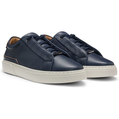Baskets en cuir Gary avec contrefort en cuir suédé - Boss - Modalova