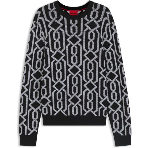 Pull Regular à motif jacquard - HUGO - Modalova