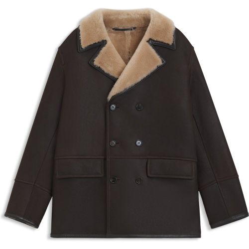 Veste Regular en peau retournée italienne - Boss - Modalova