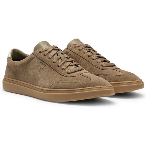 Baskets en cuir suédé avec semelle en gomme - Boss - Modalova