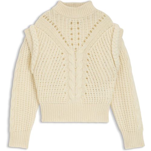 Pull en maille structurée à teneur en alpaga et laine vierge - Boss - Modalova