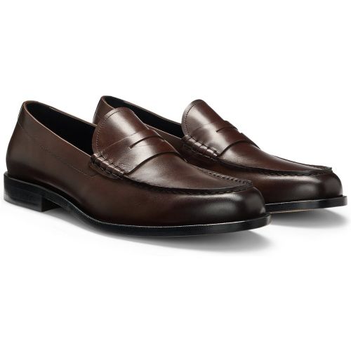 Mocassins en cuir lisse à finition Penny - Boss - Modalova