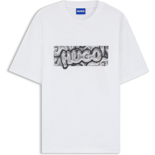 T-shirt en jersey de coton unisexe à imprimé graphique - HUGO - Modalova