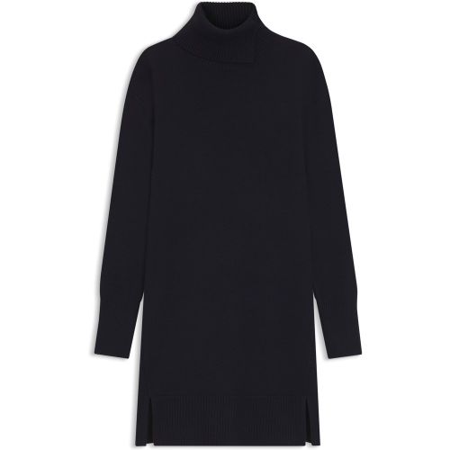 Robe pull en laine mélangée avec col roulé fendu - Boss - Modalova