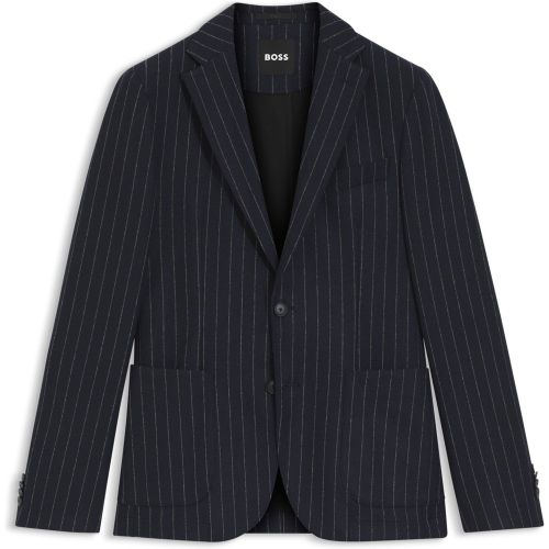 Veste Slim en flanelle stretch à rayures - Boss - Modalova
