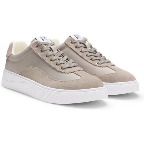 Baskets en satin et cuir suédé - HUGO - Modalova