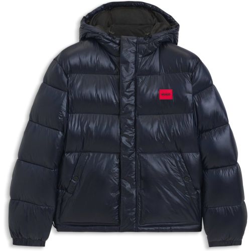Veste déperlante à étiquette logotée - HUGO - Modalova