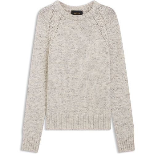 Pull en laine vierge et cachemire imitation tweed - Boss - Modalova