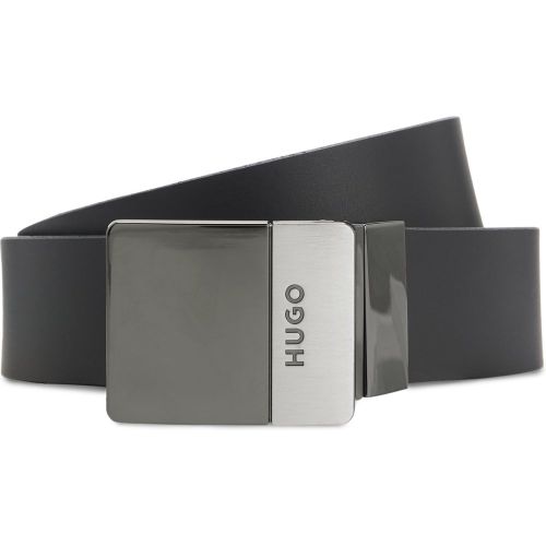 Ceinture réversible en cuir italien avec deux boucles - HUGO - Modalova