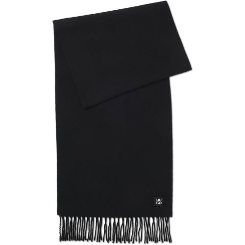 Écharpe en laine à finition à logo revisité - HUGO - Modalova