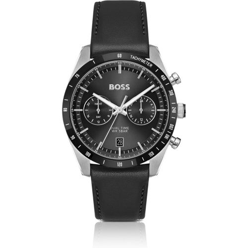 Montre à cadran et bracelet en cuir - Boss - Modalova