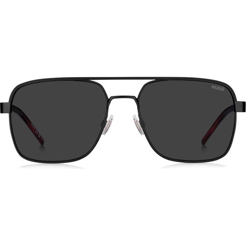 Lunettes de soleil à double pont avec logo en gomme - HUGO - Modalova