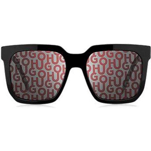 Lunettes de soleil en acétate noir avec verres à logo revisité - HUGO - Modalova
