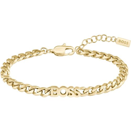 Bracelet chaîne doré avec logo - Boss - Modalova