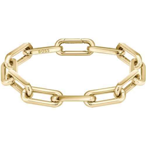 Bracelet doré avec maillon logoté - Boss - Modalova