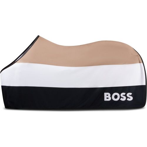 Couverture séchante avec rayures larges emblématiques et logo - Boss - Modalova