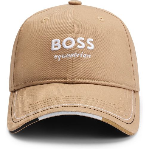 Casquette d’équitation à logo brodé et bride en cuir - Boss - Modalova