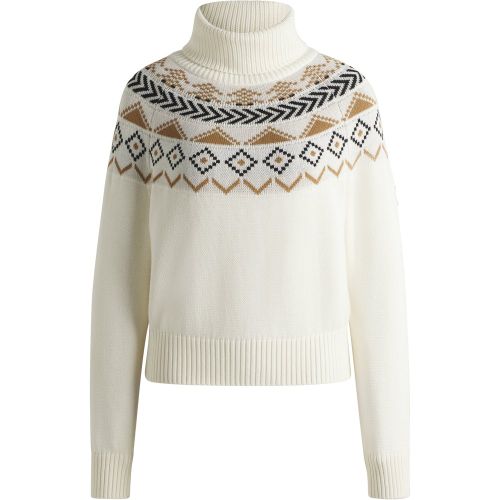 Pull d’équitation à col roulé et motif en maille - Boss - Modalova