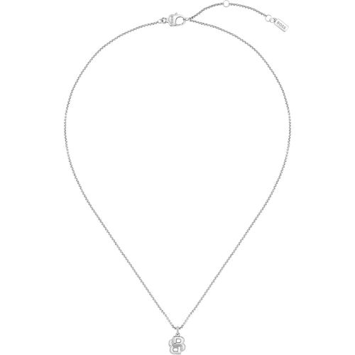 Collier argenté avec pendentif à monogramme Double B - Boss - Modalova