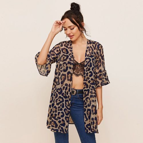 Kimono léopard - SHEIN - Modalova