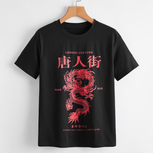 T-shirt à imprimé dragon - SHEIN - Modalova