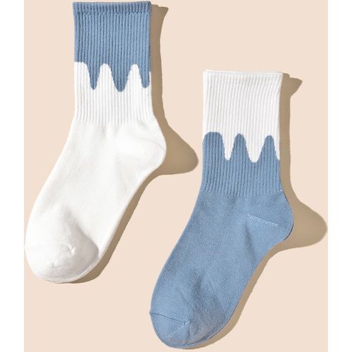 Paires Homme Chaussettes bicolore - SHEIN - Modalova