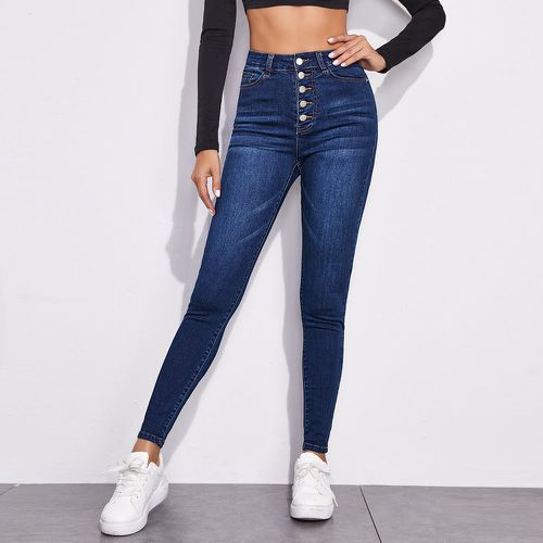 Jean skinny avec boutons - SHEIN - Modalova