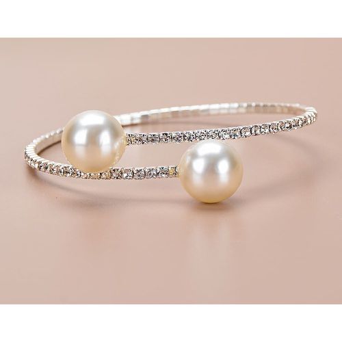 Bracelet avec strass et fausse perles - SHEIN - Modalova