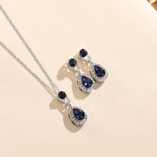 Pièces Set de bijoux avec pierre et strass - SHEIN - Modalova