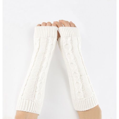 Gants en tricot unicolore - SHEIN - Modalova