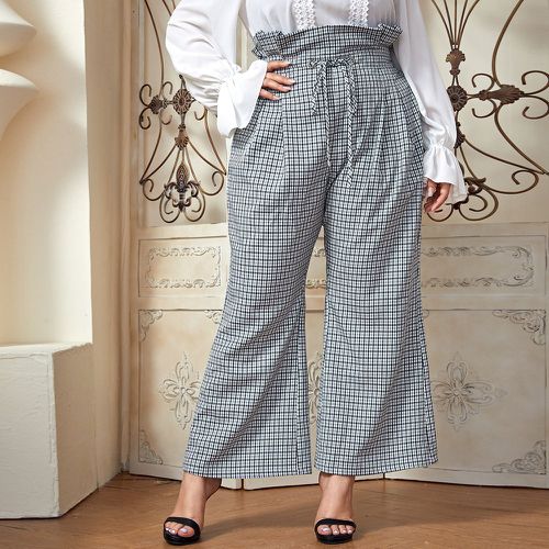 Pantalon ample à taille froncée avec cordon - SHEIN - Modalova