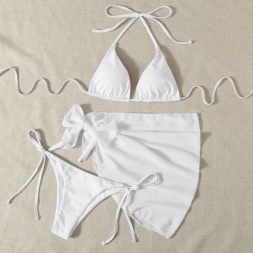 Pièces Bikini avec nœud & Jupe de plage - SHEIN - Modalova