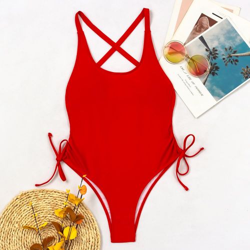 Maillot de bain une pièce unicolore - SHEIN - Modalova