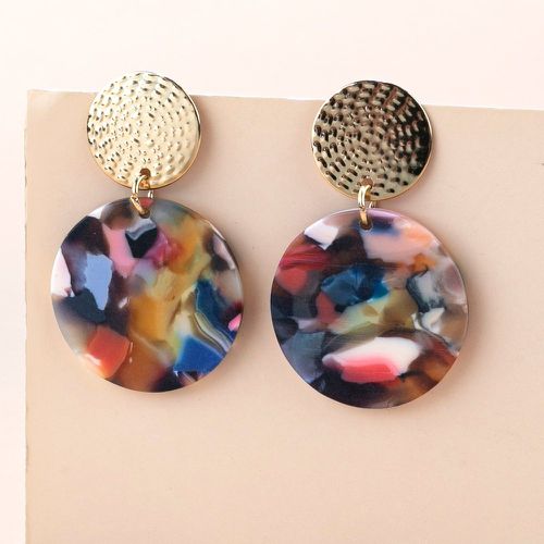 Pendants d'oreilles ronds versicolores - SHEIN - Modalova